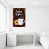 Retro Coffee Lover Metal Tin Sign with Coffee Mug Donut Beans Wall Plaque for Cafe Home Office Decor