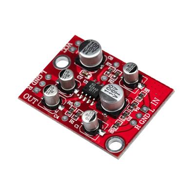 1pcs DC 5V-15V 12V AD828 Stereo Preamp Power Amplifier Board Preamplifier Module
