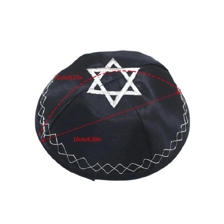 Embroidered Kippa Hat for Men Breathable Israel Yarmulke Hat for Synagogue Event