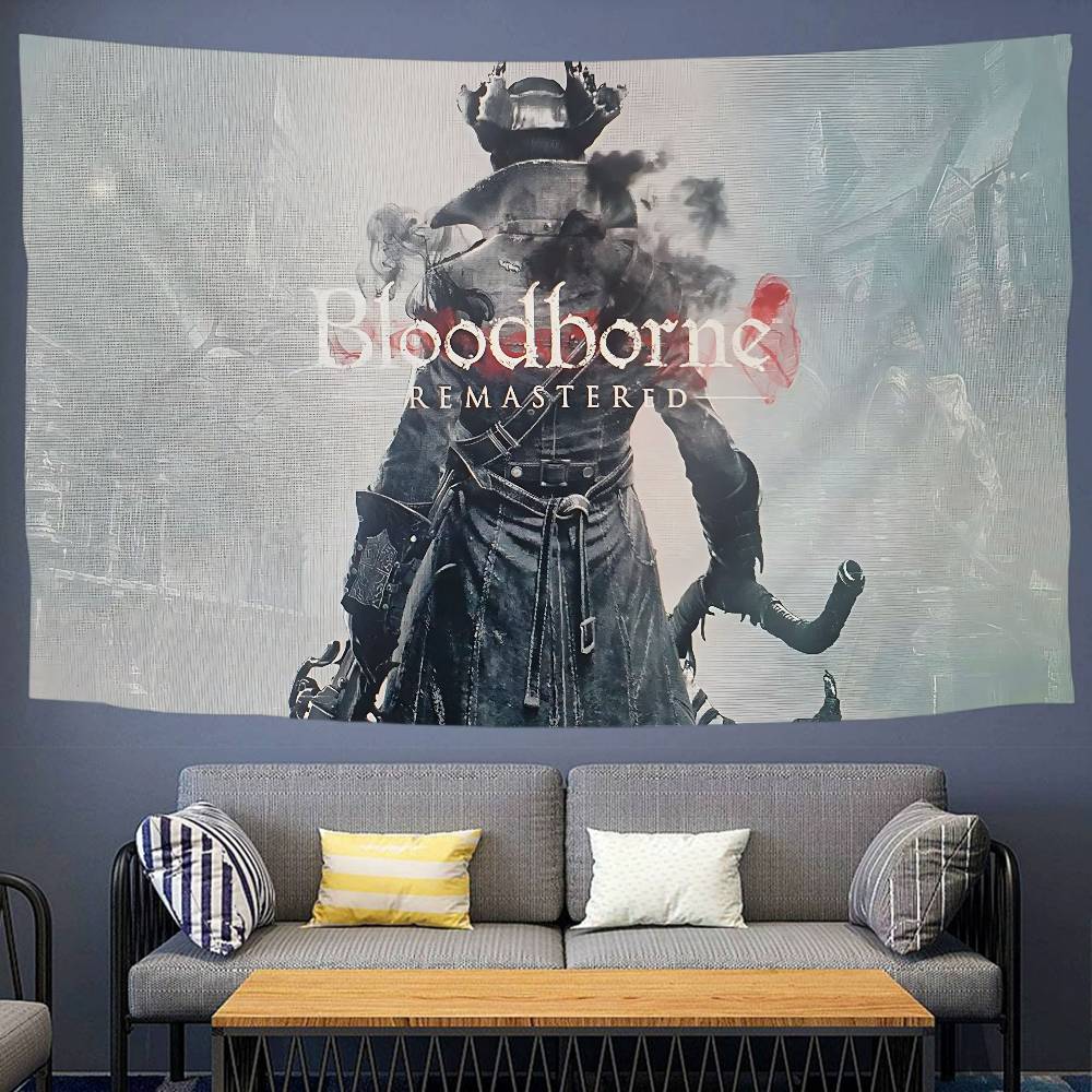 Action Game BBloodborne Cartoon Tapestry Wall Hanging Decoration Household Home Decor