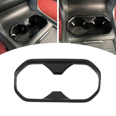 For MG4 EVMulan 2022-2024 ABS Carbon Fiber Automobile Front Water Cup Holder Cover Trim Stickers Car Accessories Durable