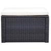 Stool with Cushion Poly Rattan 53*53*30 Cm Brown