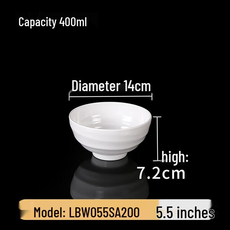 White Melamine Noodle Bowls