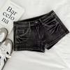 Spicy Girl Koreanische Low-Rise Graue Denim Y2K Hüftbetonte Hotpants