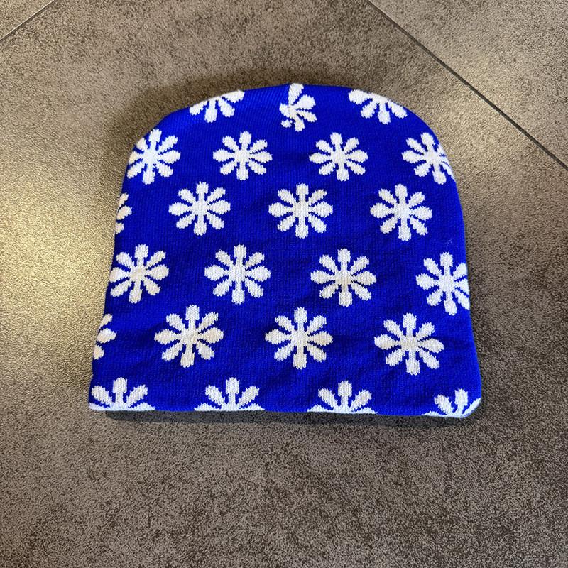 Block Fashionable Color Knitted Hat Acrylic Material Winter Outdoor Streetwear