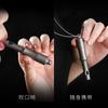 Titanium Survival Whistle Outdoor Camping Emergency Signal Tool With Waterproof Storage Compartment Lanyard