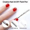 8 Stück Nagelpinsel, Nagelgelpinsel, Nail Art Pinsel für Nail Art Design, Gel-Rekonstruktions-Nagelpinsel, Nail Art Pinsel-Set für Maldetails
