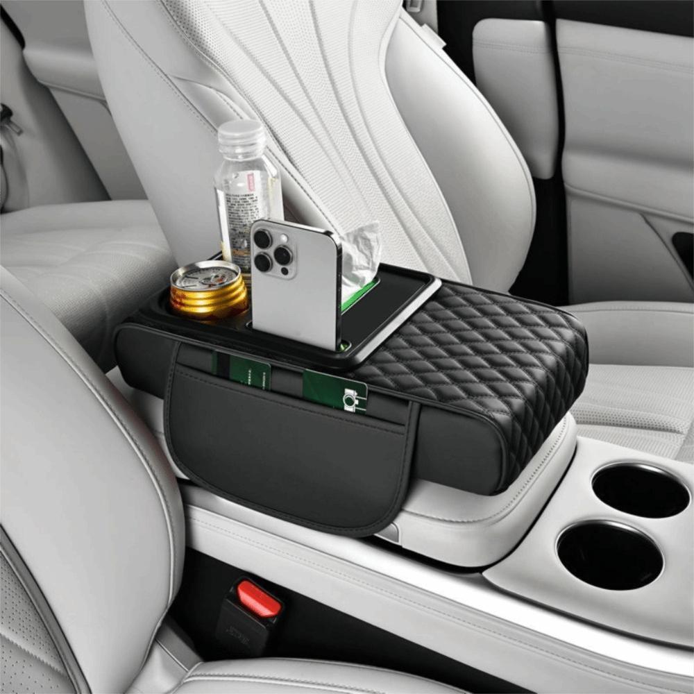 

Multifunctional Center Console Armrest Cushion PU Leather Car Armrest Pillow Armrest Pad Universal