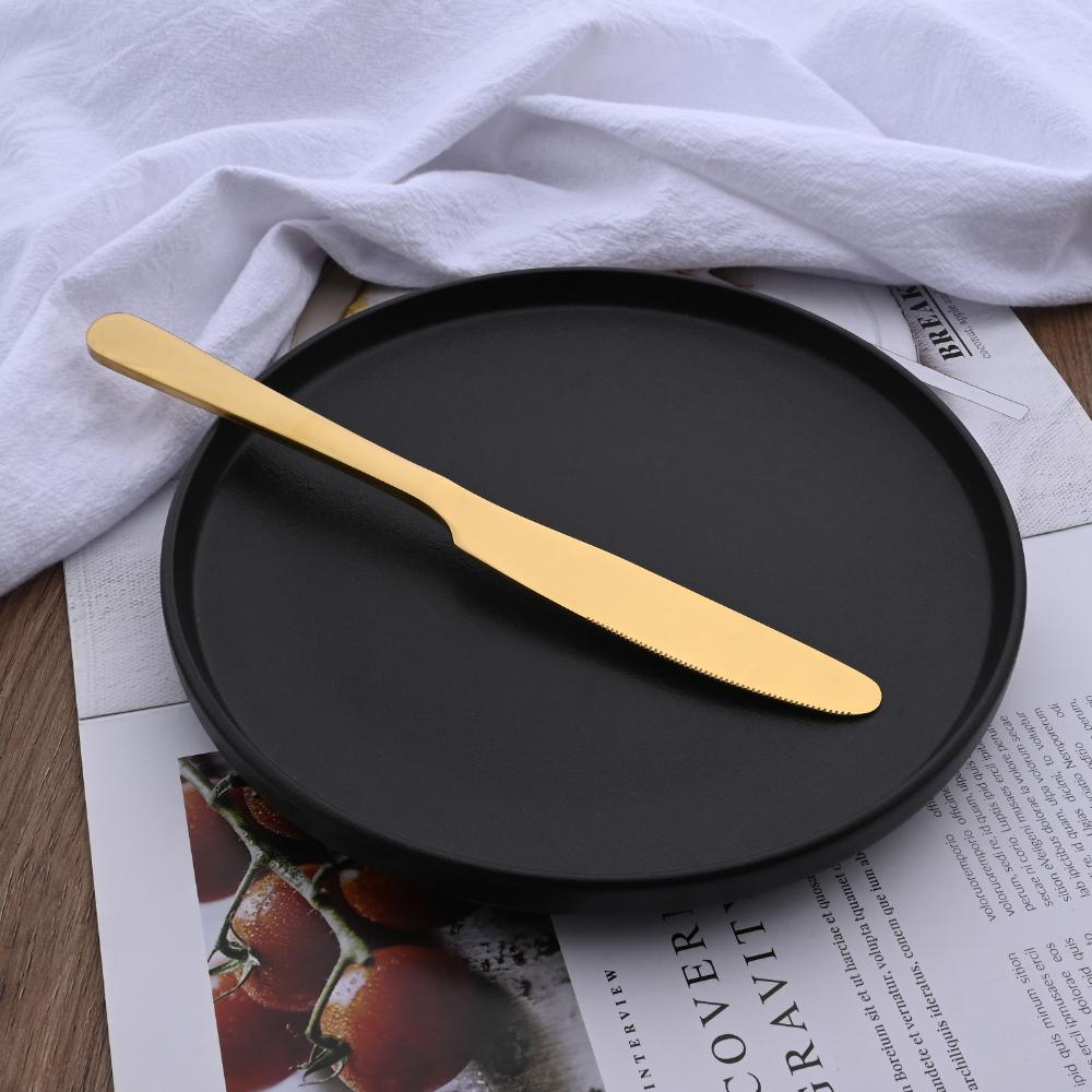 24Pcs Gold Silverware Set with Holder Stainless Steel Luxury Tableware Dinner Knife Fork Spoon Flatware Cutlery Set With Storage Rack