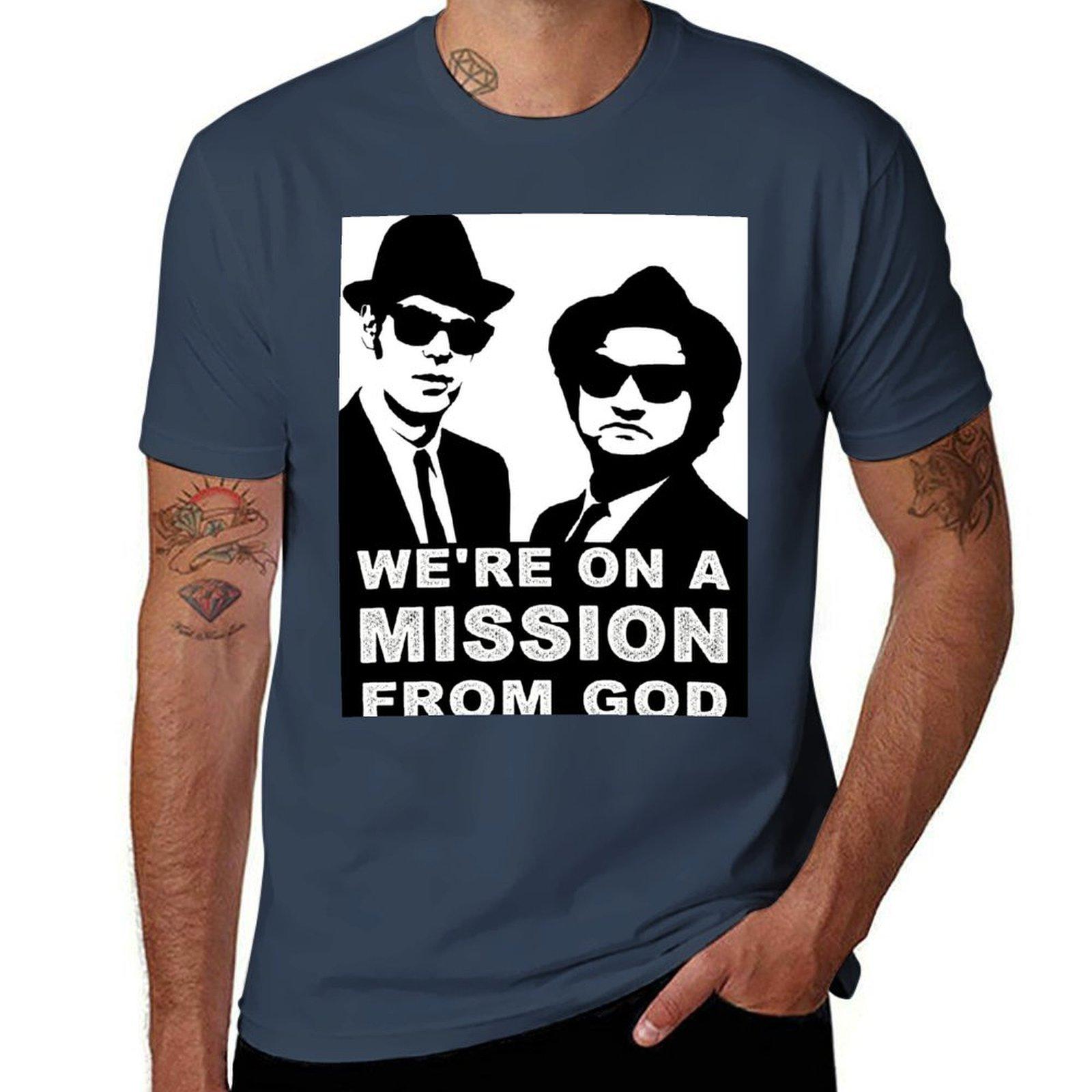 Were On A Mission From God Shirt Blues Brothers Shirt Tshirt Daily Wear Print Tshirt S