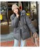 Women’s Midi Hooded Windproof Thicken Warm Winter Jacket With Big Fur Collar