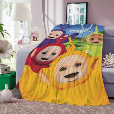Koc na kolana Teletubbies Narzuta Koce na sofę Postacie Koce termiczne na łóżko Koc 150cm X 200cm Dom i Dekoracja Drzemka &