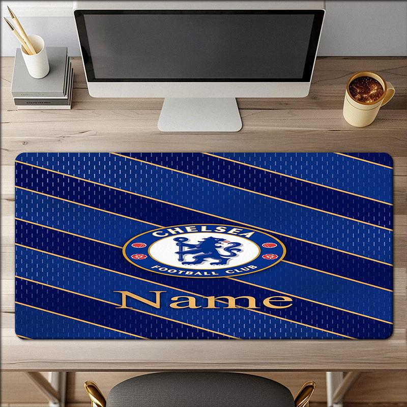 Custom Name Chelsea Football Club Theme Mouse Pad Non Slip Rubber Base Multifunctional Office Home Decor Perfect For Workspace Personalization