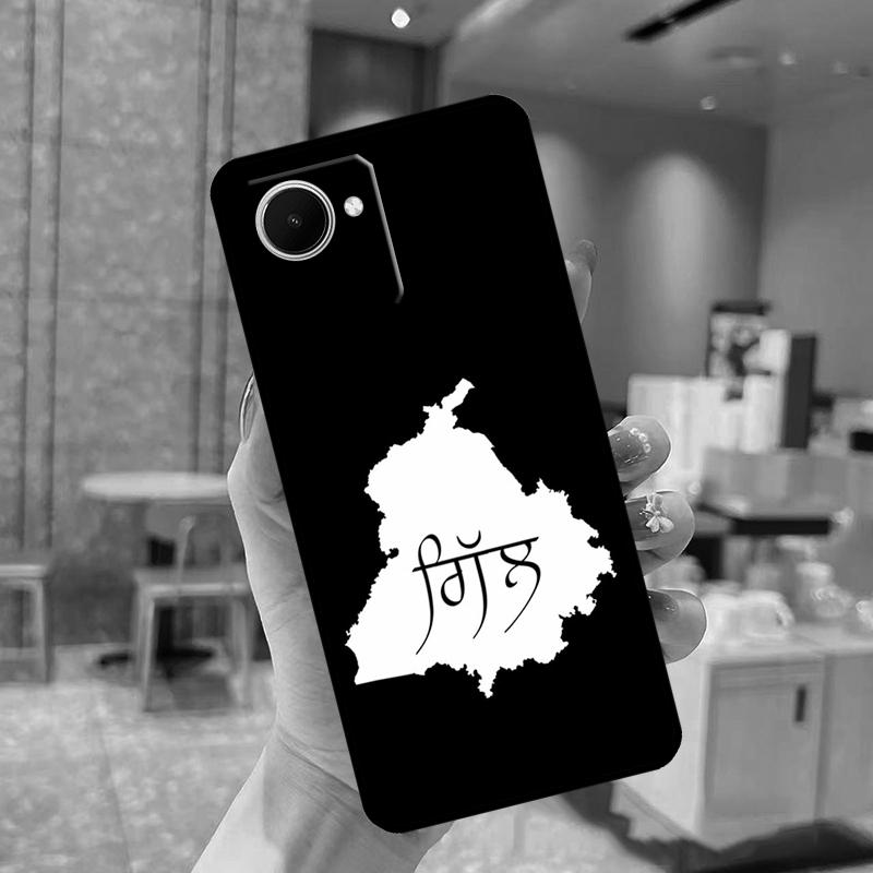 Punjab Map Case For Realme C55 C33 C31 C35 C30 C11 C15 C25s C21Y GT Neo 5 3T 2T 8 9 10 11 Pro Plus