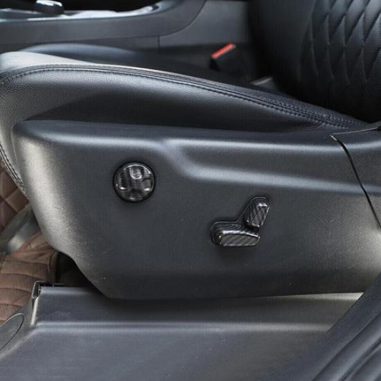 For Dodge Durango 2011-2024 ABS Carbon Fiber Car Seat Adjust Button Cover Trim