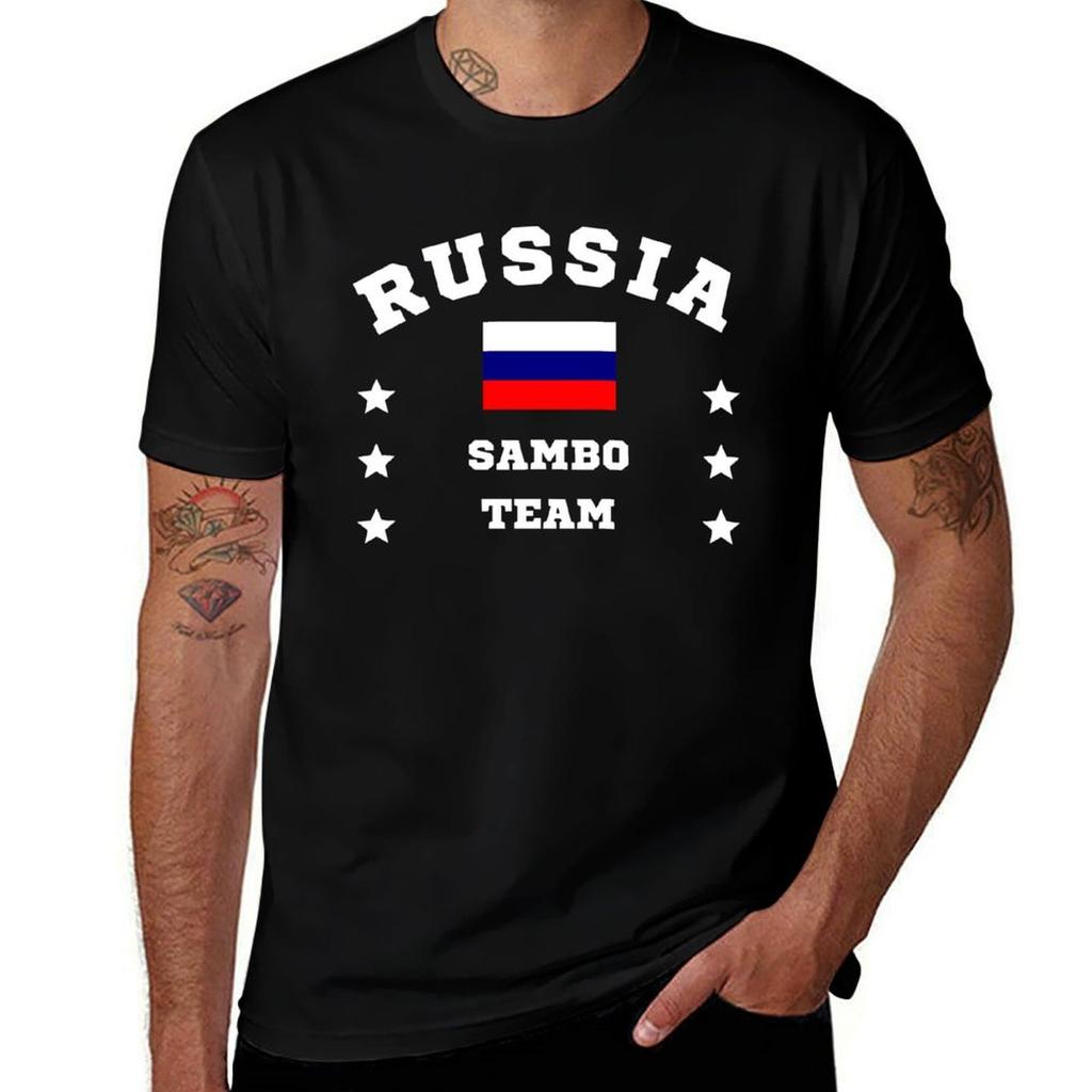 Russia Sambo Team TShirt Gym Wear Breathable Short Sleeve Tee TShirt