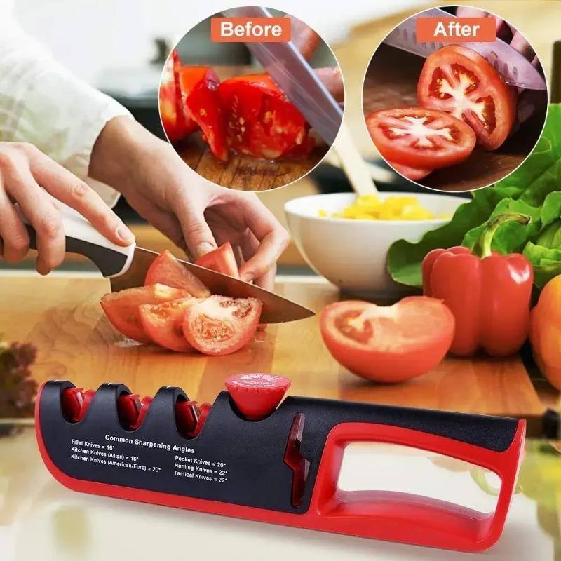 Kitchen Sharpener Tool Angle Adjustable 4 Stage Knife Sharpener Professional Knife Scissors Sharpening Grinder Knives Whetstone