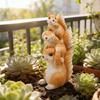Garden Squirrel Decors Statue Fairys Garden Accessories Hanging Squirrel Sculptures Housewarmings Gift for Patio Yard