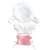 Pink Eared Beret, Shirt, and Vest Set for 10cm Plush Toy, Kigurumi Accessories, Otaku Activities, Doll Mascot, Kpopdoll Costume [Used]