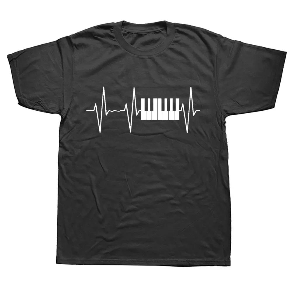 

Piano Keyboard Vintage Heartbeat Jazz Pianists Musician T-Shirt Funny Unisex Graphic Fashion New Cotton Short Sleeve T Shirts... S разноцветный