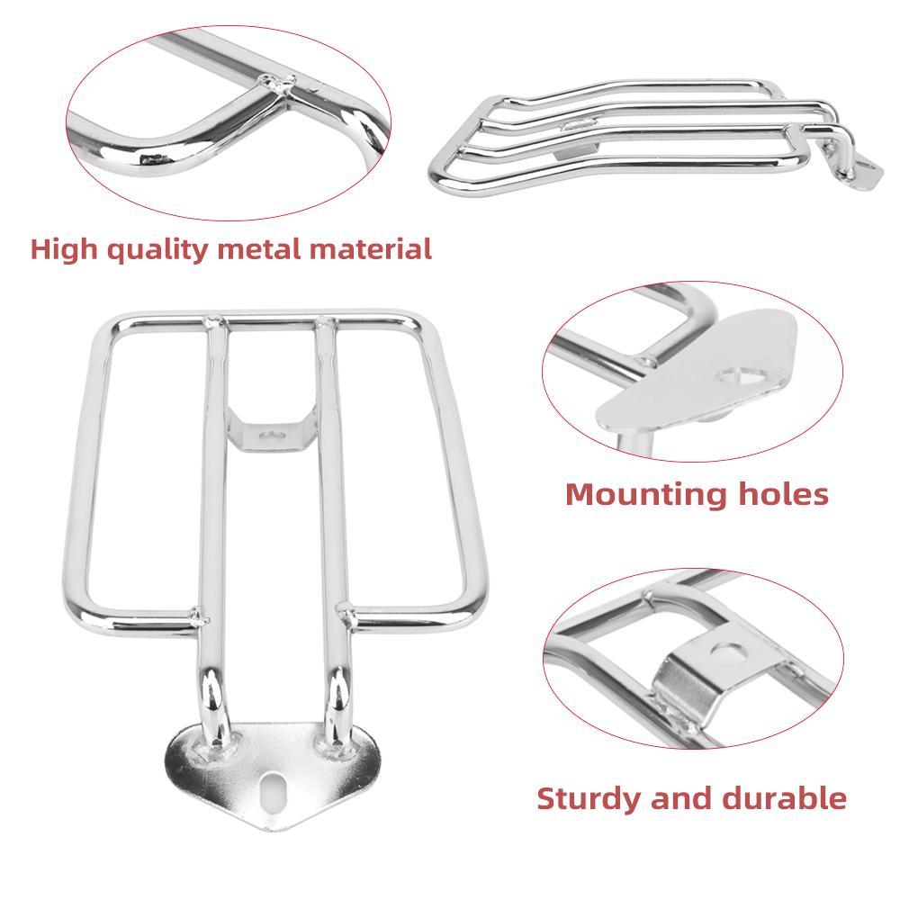 Motorcycle Black Chrome Steel Rear Fender Solo Seat Luggage Rack Support Shelf For Harley XL Sportsters 2004-2021 XL1200 883