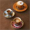 Noritake Demitasse Cup & Saucer, 85cc, Homage Collection, Pale Blue Rose Design, Fine Porcelain (Premium White), T2404/H-768