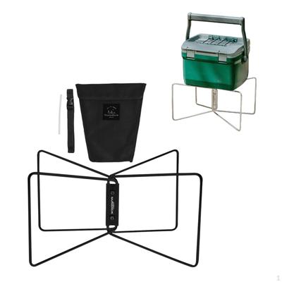 Folding Cooler Stand Foldable Rack Heavy Duty Lightweight Luggage Ice Box Holder for