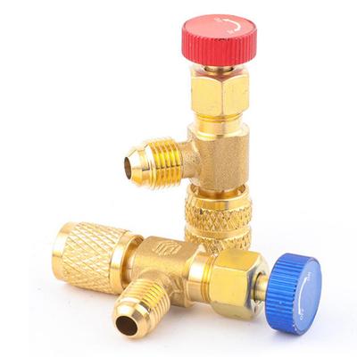 1 pièce Outil de réfrigération Climatisation Soupape de sécurité Remplissage Valves Mâle/Femelle 1/4" Adaptateur Pouce Filetage de Tuyau 5/16" A6N0