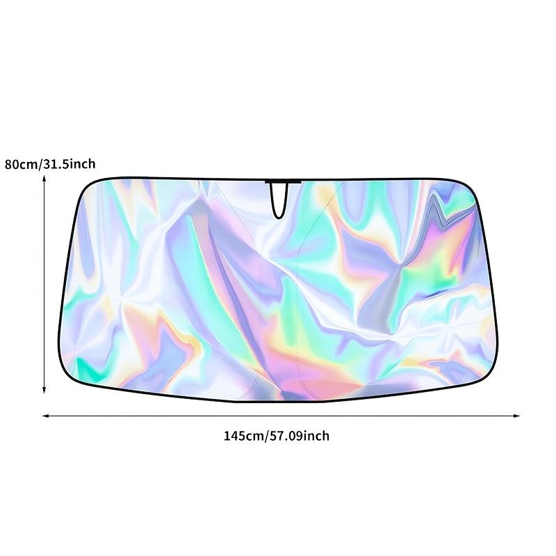 

Большой сворачивающийся солнцезащитный экран на лобовое стекло автомобиля с лазерной технологией охлаждения, защита от УФ-лучей и солнечного света, чехол для переднего стекла 1pc