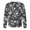 Men's Christmas Printed Imitation Cotton Long-sleeved Shirt