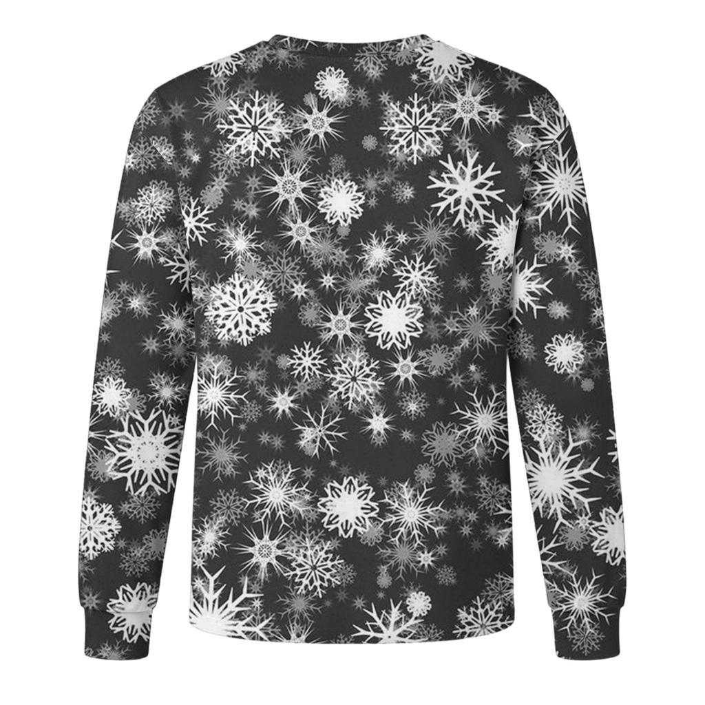 Men's Christmas Printed Imitation Cotton Long-sleeved Shirt