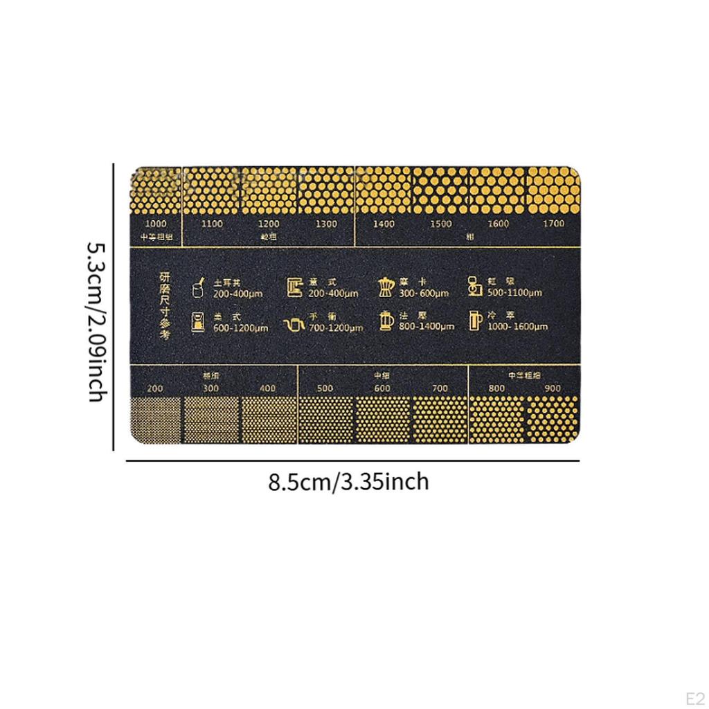 Coffee Reference Card Grind Size Chart Compact Lightweight Rust Resistant Sturdy Ruler
