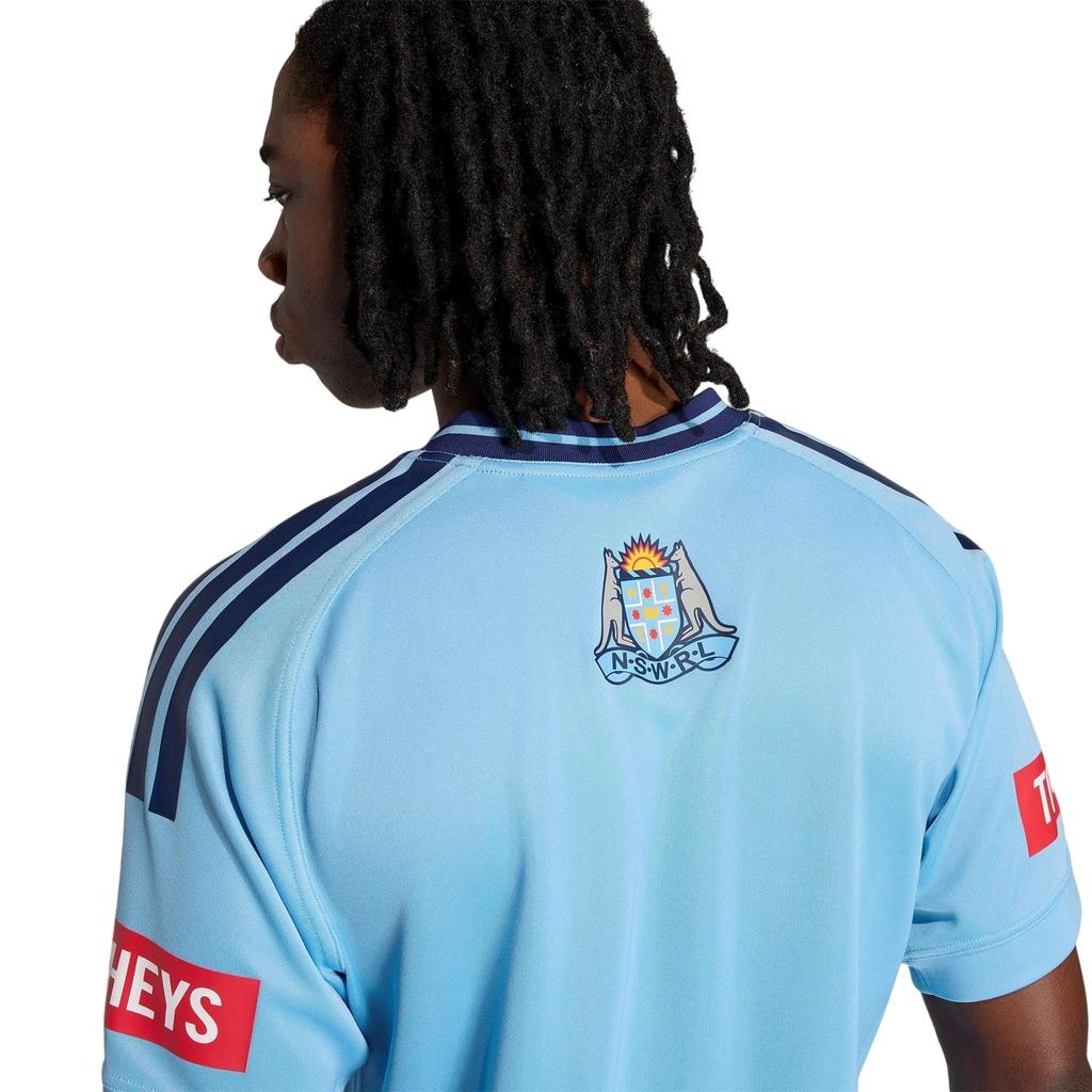 Adidas Mens 2025/2026 NSW Blues Rugby Shirt