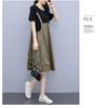 Plus Size Women's Stylish Korean Mid-Length Dress - Summery 2024 Trend
