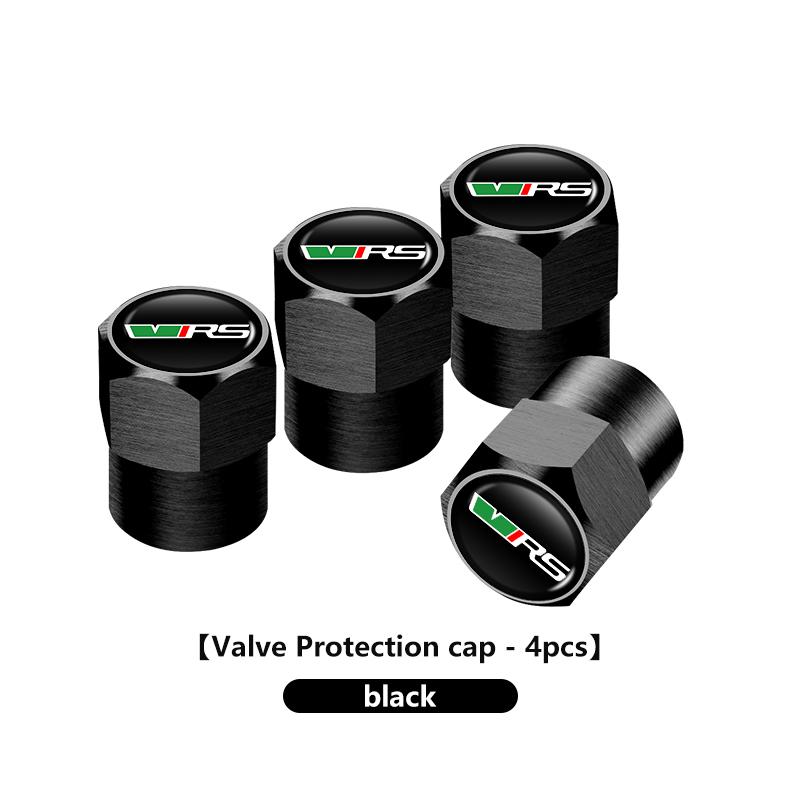 kypxb3 4Pcs Car Wheel Tire Valve Protection Caps Dust Cover For Skoda Octavia 2 3 Rapid Kodiaq Karoq Fabia Kamiq Superb MK3