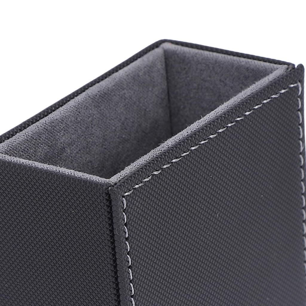 Dice Roller Tower Magnetic Tray Foldable PU Leather Large Capacity Box for Card Board Games Black Gray