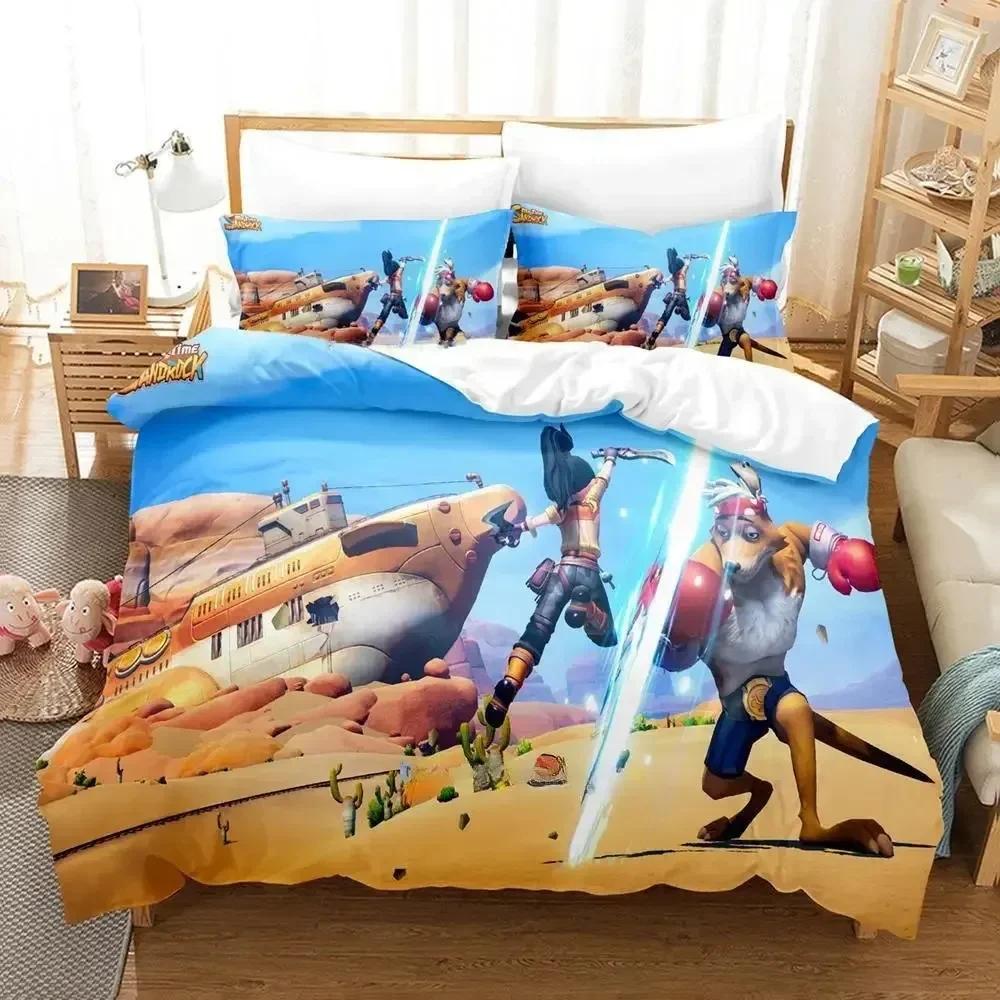 Spel My Time At Sandrock Sängkläder Set Enkel Tvilling Full Queen King Size Sängset Vuxen Barn Sovrum Påslakan Set Anime Säng