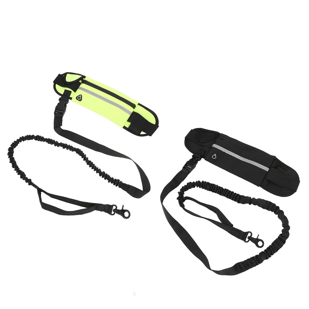 Hundelaufleine-Gürteltasche, reflektierende elastische Nylon-Hundeleine, Hüfttasche für Spaziergänge im Freien