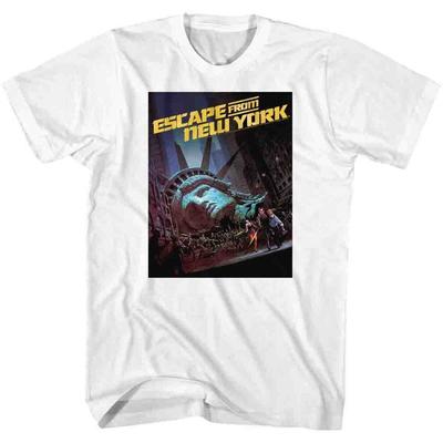 Escape From New York Run Poster Vit Vuxen T-shirt Unisex T-shirt