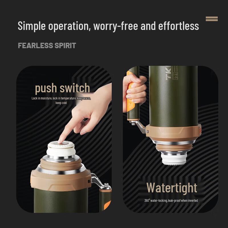 TKK King Kong 2L Outdoor Press-Type Thermos Bottle