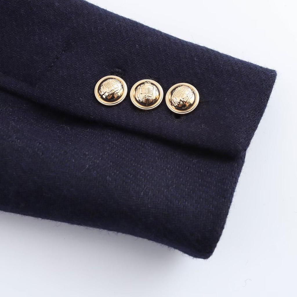 2024 Autumn Women's European & American Style Double-Breasted Overcoat Jacket