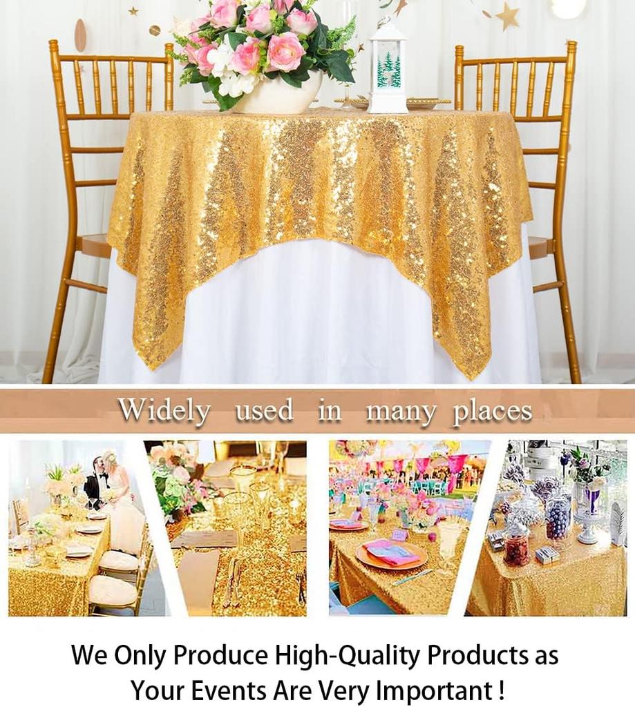 Sequin Table Cloth Shiny Glitter Tablecloth Birthday Wedding Baby Shower Party Christmas Home Sparkling Table Decoration