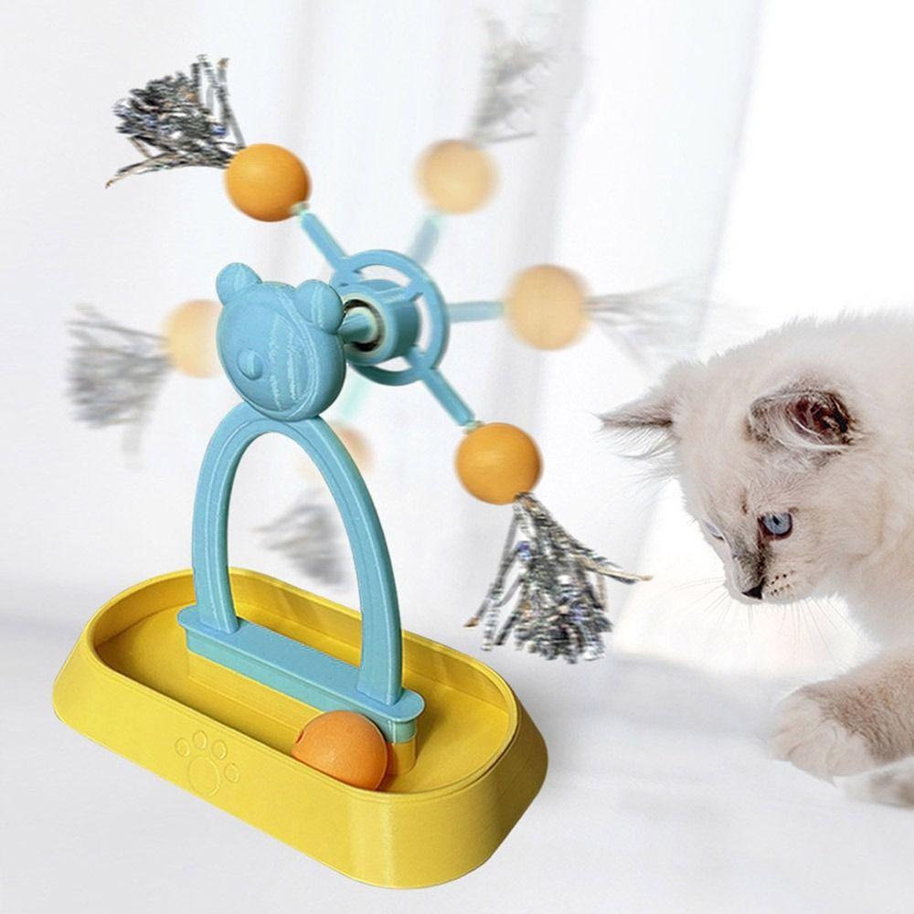 Scratch Resistant Cat Carousel Ball Toys Bite Resistant Cat Entertainment Toys  For Dogs Cats