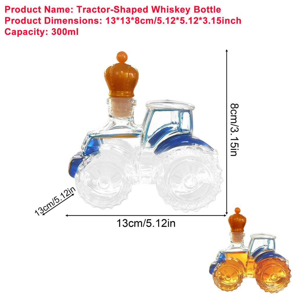 300ml/350ML Whiskey Glass Bottles Tractor Shape Alcohol Decanters Home Decor Empty Car Whiskey Decanter Tequila Bottle For Offic