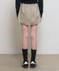 General Idea Sheer Shirred Layered Elastic Skirt [Ash Khaki] / Gf1Lsk508