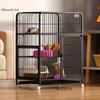 Black Square TubeDog Cage Extra Large Free Space Pet Cat House Indoor Cat Houses For Small And Medium-Sized Cat Households