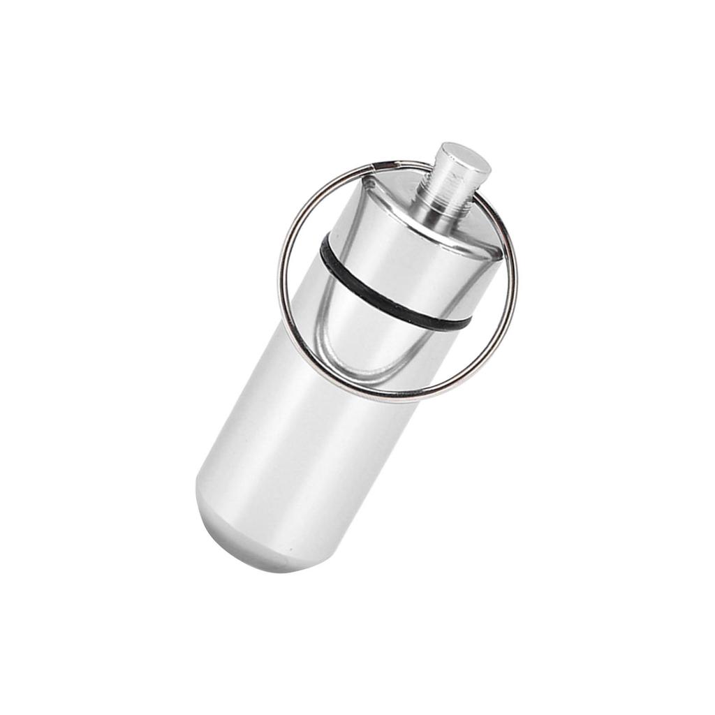 Aluminum Alloy Medicine Bottle Outdoor Portable Waterproof Moistureproof Medicine BottleSilver