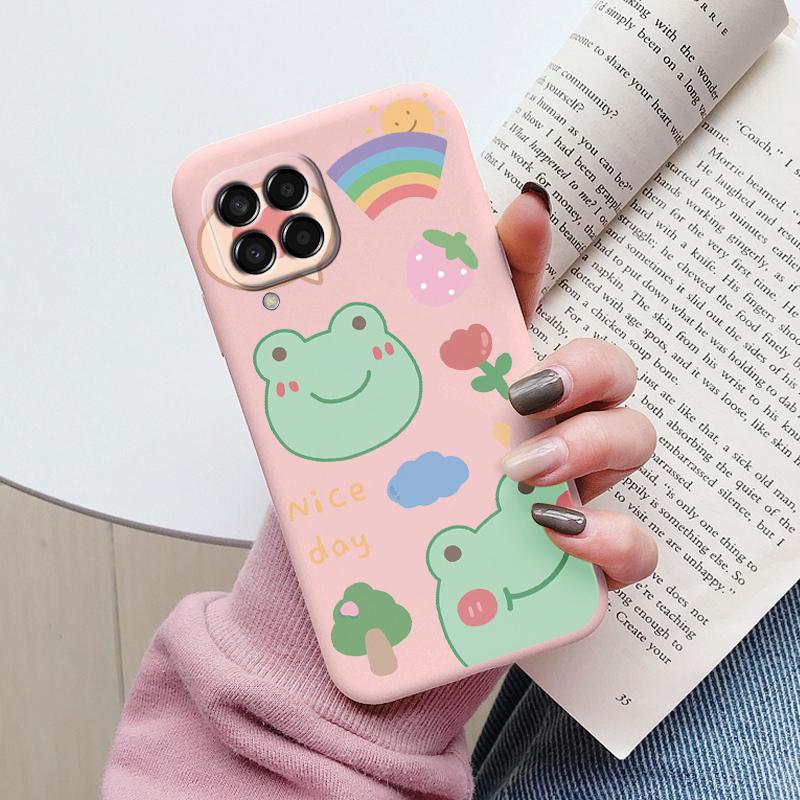 Cute Painted Case For Samsung Galaxy M33 M53 5G Soft Cover Cartoon Cat Sunflower TPU Funda For Samsung A17 A55 A56 Women Coque