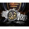 WWOOR Skeleton Watch Trendy Business Men's Watches Waterproof Fashion Quartz Men's Watches