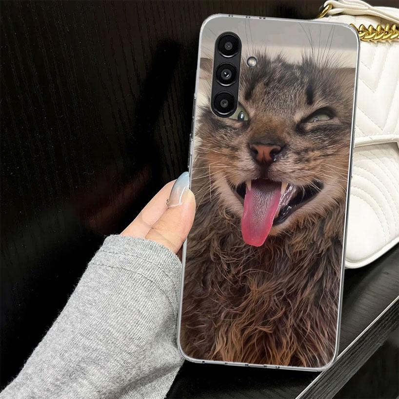 Pet Cat Funny Memes Case for Samsung A17 A16 A56 A36 A26 A15 A55 A35 A25 A14 A54 A34 A24 Phone Cover A13 A53 A33 A23 A05S A04S